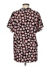 CAbi 100% Polyester Floral Black Short Sleeve Blouse Size M - photo 2