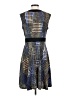 Studio M Graphic Blue Black Cocktail Dress Size 8 (petite) - photo 2