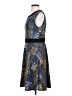 Studio M Graphic Blue Black Cocktail Dress Size 8 (petite) - photo 5