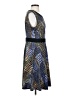 Studio M Graphic Blue Black Cocktail Dress Size 8 (petite) - photo 4