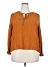 Knox Rose 100% Rayon Brown Long Sleeve Blouse Size XXL - photo 1
