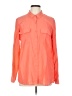 Express Solid Orange Long Sleeve Blouse Size L - photo 1