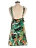 Zara 100% Polyester Tropical Green Romper Size XXS - photo 2