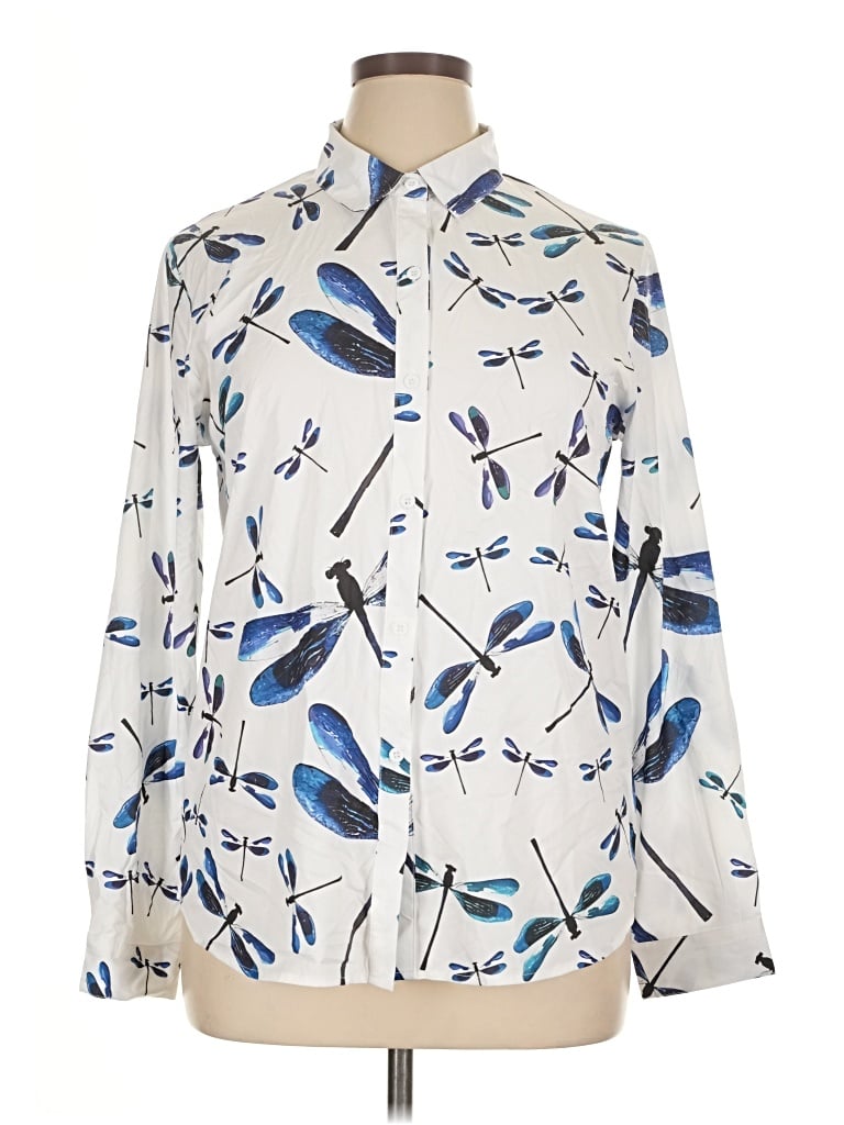 Unbranded Long Sleeve Polo Shirt In White