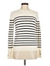 Entro 100% Viscose Stripes Ivory Turtleneck Sweater Size M - photo 1