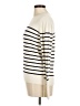 Entro 100% Viscose Stripes Ivory Turtleneck Sweater Size M - photo 5