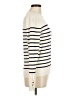 Entro 100% Viscose Stripes Ivory Turtleneck Sweater Size M - photo 4