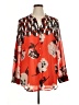 Calvin Klein 100% Polyester Orange Long Sleeve Blouse Size XL - photo 1