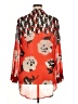 Calvin Klein 100% Polyester Orange Long Sleeve Blouse Size XL - photo 2