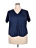 Ideology 100% Polyester Blue Short Sleeve Top Size 2X - photo 1