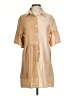 Shein Tan Short Sleeve Blouse Size 2 - photo 1