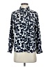 Skies Are Blue 100% Polyester Print Ivory Long Sleeve Blouse Size S (petite) - photo 1