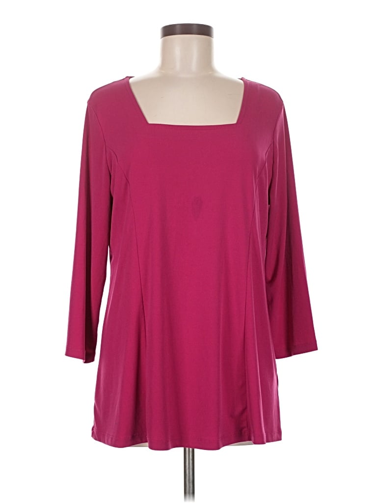 Pre-owned Susan Graver Casual Dress In Burgundy