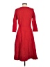 Lands' End Solid Red Casual Dress Size S - photo 2