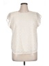 DKNY Ivory Short Sleeve Blouse Size XL - photo 1