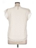 DKNY Ivory Short Sleeve Blouse Size XL - photo 2