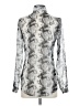 CAbi Animal Print Silver Long Sleeve Blouse Size XS - photo 2