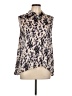 Quintessential 100% Polyester Animal Print Ivory Sleeveless Blouse Size L - photo 1