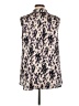 Quintessential 100% Polyester Animal Print Ivory Sleeveless Blouse Size L - photo 2