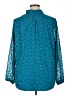 Cj Banks 100% Polyester Teal 3/4 Sleeve Blouse Size 1X - photo 2