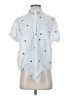 Madewell 100% Cotton Polka Dots Blue Short Sleeve Button-Down Shirt Size XXS - photo 1
