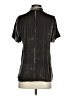 Madewell Metallic Black Short Sleeve Blouse Size XXS - photo 2