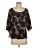 Paper Crown Brown 3/4 Sleeve Blouse Size S - photo 1