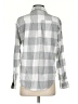 Gap 100% Cotton Checkered-gingham Gray Long Sleeve Button-Down Shirt Size S - photo 2