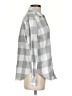 Gap 100% Cotton Checkered-gingham Gray Long Sleeve Button-Down Shirt Size S - photo 4