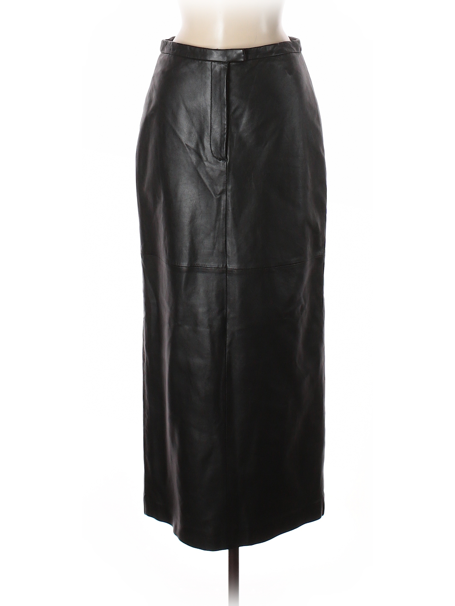 Margaret Godfrey 100% Leather Solid Black Leather Skirt Size 6 - 89% ...