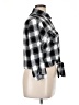 Unbranded Checkered-gingham Black 3/4 Sleeve Blouse Size XL - photo 4