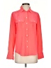 J.Crew 100% Silk Color Block Orange Long Sleeve Silk Top Size 0 - photo 1