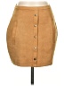 Naggoo Solid Tan Casual Skirt Size S - photo 1
