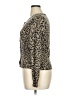 Press Animal Print Brown Tan Cardigan Size XL - photo 5