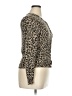 Press Animal Print Brown Tan Cardigan Size XL - photo 4