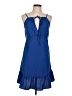 Unbranded 100% Polyester Solid Blue Cocktail Dress Size L - photo 1