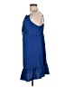 Unbranded 100% Polyester Solid Blue Cocktail Dress Size L - photo 5