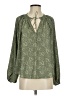 H&M 100% Polyester Green Long Sleeve Blouse Size XS - photo 1