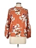 Code 100% Polyester Orange Burgundy 3/4 Sleeve Blouse Size 12 - photo 1