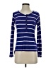 Assorted Brands Blue Purple Long Sleeve Henley Size S - photo 1