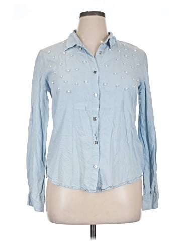 Free Kisses Long Sleeve Button-Down Shirt (view 1)