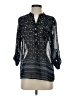 Alice Blue Designed Exclusively for Stitch Fix 100% Polyester Black Blue 3/4 Sleeve Blouse Size S - photo 1