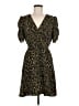 a loves a 100% Polyester Animal Print Black Casual Dress Size M - photo 1