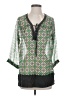 Bailey 44 100% Silk Green 3/4 Sleeve Silk Top Size 2 - photo 1