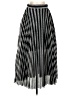 Beulah Style 100% Polyester Chevron-herringbone Silver Casual Skirt Size S - photo 1