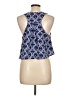 Painted Threads 100% Polyester Blue Sleeveless Blouse Size L - photo 2