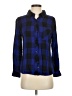 Rails 100% Rayon Plaid Blue Long Sleeve Button-Down Shirt Size XS - photo 1