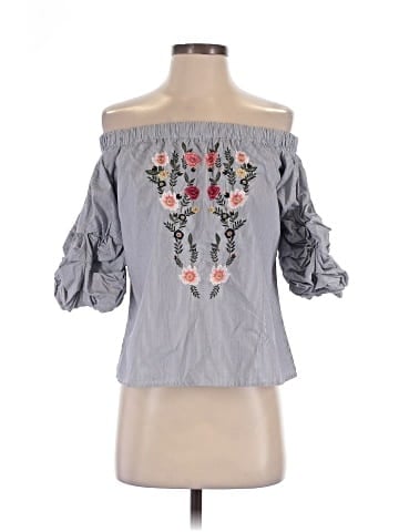 Blue Rain 3/4 Sleeve Blouse (view 1)