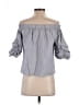 Blue Rain 100% Cotton Gray 3/4 Sleeve Blouse Size S - photo 2