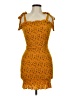 Unbranded 100% Rayon Orange Cocktail Dress Size M - photo 1